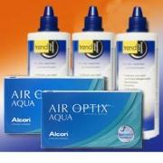  AirOptix Aqua 6er: 2 Boxen + 3x trendKombi Plus 360ml 