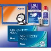  AirOptix Aqua 6er: 2 Boxen + AOSept Plus HydraGlyde Flight Pack 