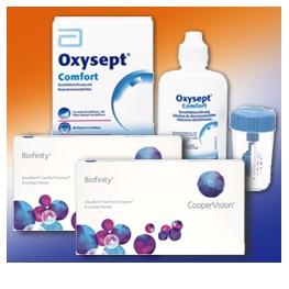  Biofinity 6er: 2 Boxen + Oxysept Comfort 60ml 
